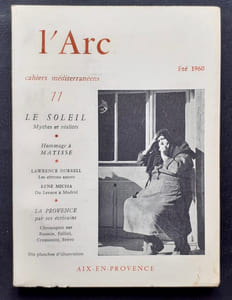 L’Arc, Cahiers méditerranéens, n°11, été 1960: numéro spécial: Le Soleil, mythes et réalités.