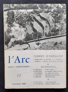 L’Arc, Cahiers méditerranéens, n°12, automne 1960.