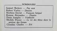 Minuit n°12 - janvier 1975 - . BECKETT (Samuel) - VARLEZ (Robert) - (DAVID) Mathieu - ALEJANDRO (Ramon) - JAMPEN (Denis) - PIERRET (Michèle) - CHOLLET ...