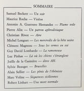 Minuit n°37- janvier 1980 -   par BECKETT (Samuel). ROCHE (Maurice). ALIX (Pierre). LONGUET (Michel). CASINIERE (Joëlle de la). SELLIER (Alain). VOLINE (Marc). LINHART (Robert). - Image 2