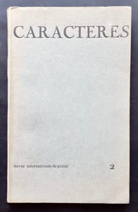 Caractères. Revue internationale de poésie dirigée par Bruno Durocher. N°2, 1er trimestre 1967.