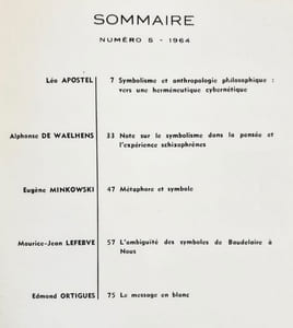Cahiers internationaux de symbolisme: n°5, 1964.