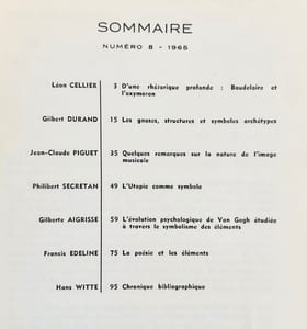 Cahiers internationaux de symbolisme: n°8, 1965.
