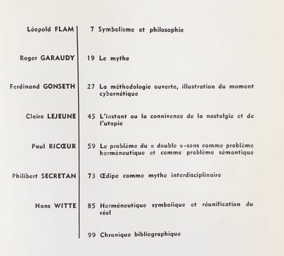 Cahiers internationaux de symbolisme: n°12, 1966. . FLAM (Léopold). GARAUDY (Roger). GONSETH (Ferdinand). LEJEUNE (Claire). RICOEUR (Paul). SECRETAN ...
