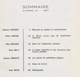 Cahiers internationaux de symbolisme: n°14, 1967.