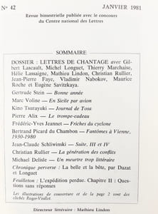 Minuit n°42 - janvier 1981.