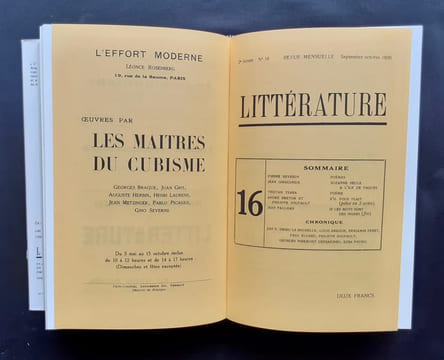 Littérature: N° 1 à 20 (Mars 1919 à Août 1921). - Littérature nouvelle série: N° 1 à 13 (1er Mars 1922 à Juin 1924). Collection complète.. BRETON ...