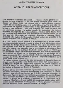 Artaud - Un bilan critique - 