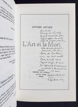 Artaud vivant - . ARTAUD (Antonin) - VIRMAUX (Odette et Alain) - BOSCHERE (Jean de). ADAMOV (Arthur). PAULHAN (Jean). NADEAU (Maurice). ROBERT ...