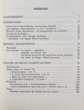 Roger Gilbert-Lecomte et le Grand Jeu - . GILBERT-LECOMTE (Roger) - VIRMAUX (Odette et Alain) - (René Daumal) - 