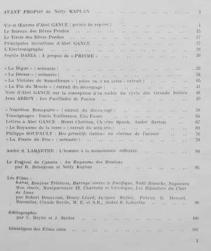 L’écran. Revue mensuelle de cinéma. N°3, avril-mai 1958: Spécial Abel Gance.. KAPLAN (Nelly). GANCE (Abel). SOUPAULT (Phililppe). BENAYOUN (Robert). ...