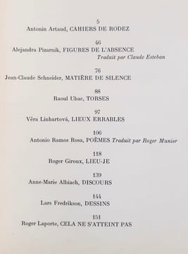 Argile n°IX-X : Hiver - Printemps 1976.. ARTAUD (Antonin) - PIZARNIK (Alejandra) - SCHNEIDER (Jean-Claude) - UBAC (Raoul) - LINHARTOVA (Vera) - RAMOS ...