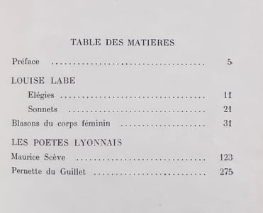 Elégies et sonnets et les poètes lyonnais.