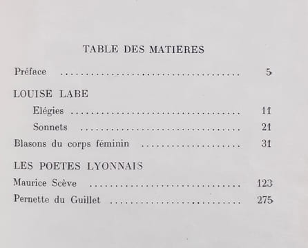 Elégies et sonnets et les poètes lyonnais.. LABE (Louise) - SCEVE (Maurice) - DU GUILLET (Pernette) -