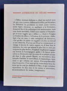 Anthologie du délire. 