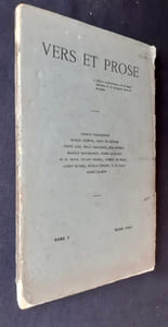 Vers et prose. Défense et illustration de la haute littérature et du lyrisme en prose et poésie. Tome I: mars 1905.