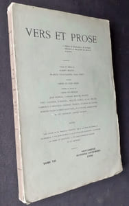 Vers et prose. Défense et illustration de la haute littérature et du lyrisme en prose et poésie. Tome VII: septembre-octobre-novembre 1906.