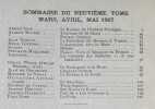 Vers et prose. Défense et illustration de la haute littérature et du lyrisme en prose et poésie. Tome IX: mars-mai 1907.. WILDE (Oscar). APOLLINAIRE ...