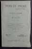 Vers et prose. Défense et illustration de la haute littérature et du lyrisme en prose et poésie. Tome XXXII : Janvier-février-mars 1913. FARAMOND ...