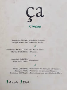 Ça cinéma. du n°1, printemps 1972 au n°7/8, mai 1975.