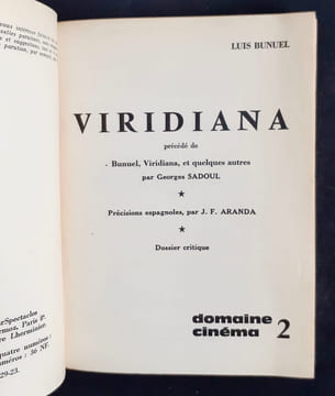 Viridiana. . BUNUEL (Luis). ARANDA (J.F.). SADOUL (Georges).