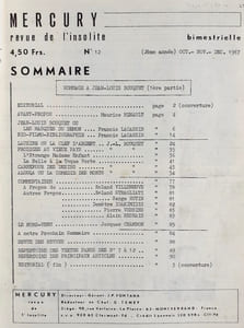 Mercury, revue de l'insolite n°12/13. 1967. Hommage à Jean-Louis Bouquet.