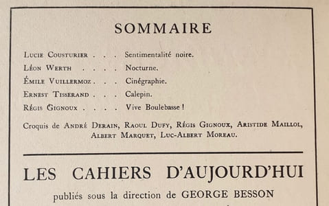 Les cahiers d’aujourd’hui: n°3, mars 1921. 