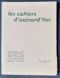 Les cahiers d’aujourd’hui: n°3, mars 1921. 