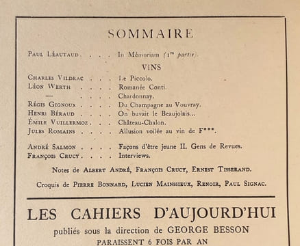 Les cahiers d’aujourd’hui: n°4, mai 1921. . SIGNAC (Paul). MAINSSIEUX (Lucien). LEAUTAUD (Paul). VILDRAC (Charles). GIGNOUX (Régis). BERAUD (Henri). ...