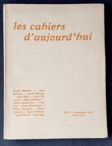Les cahiers d’aujourd’hui: n°6, septembre 1921. 