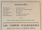 Les cahiers d’aujourd’hui: n°7, novembre 1921. . MATISSE (Henri). WERTH (Léon). LEAUTAUD (Paul). MASEREEL (Frans). MERMILLON (Marius). HOFER (Karl). ...