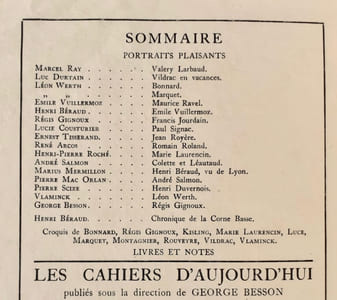 Les cahiers d’aujourd’hui: n°10, 1922 : Portraits plaisants.