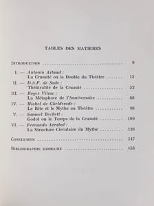 L'Esthétique de la cruauté. Etude des Implications esthétiques du "Théâtre de la Cruauté" d'Antonin Artaud.