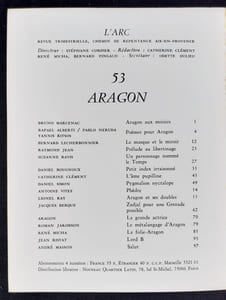 Aragon. Revue trimestrielle L’Arc, n°53, 1973.