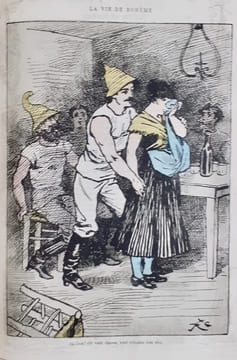 La Vie de Bohème. Le Pays Latin. Le Souper des Funérailles.. MURGER (Henry) - GILL (André) - REGAMEY (Frédéric) - GRASSET (Eugène).