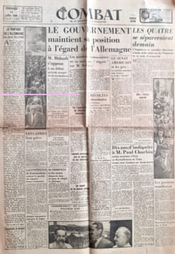 Combat, "de la résistance à la révolution" n°654, du vendredi 12 juillet 1946.. GRACQ (Julien). NADEAU (Maurice). OLLIVIER (Albert).