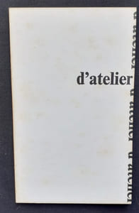 D’atelier n°1, mars 1972. Approches théoriques I. 