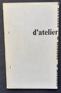 D’atelier n°1, mars 1972. Approches théoriques I. 