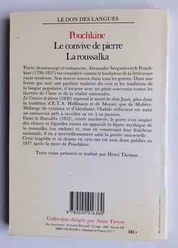 Le Convive de pierre. La roussalka. . POUCHKINE (Alexandre).