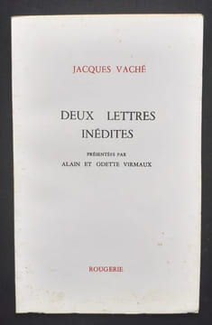 Deux lettres inédites, présentées par Alain et Odette Virmaux. . VACHE (Jacques). VIRMAUX (Alain et Odette) -