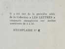 Les Lettres. Poésie. Philosophie. Littérature. Critique. Premier cahier, premier trimestre 1945.. KANTERS (Robert). ROLLAND DE RENEVILLE (A.). AUDARD ...