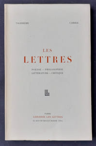 Les Lettres. Poésie. Philosophie. Littérature. Critique. Troisième cahier, quatrième trimestre 1945.