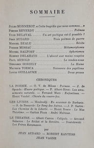 Les Lettres. Poésie. Philosophie. Littérature. Critique. Quatrième cahier, premier trimestre 1946.