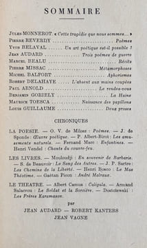 Les Lettres. Poésie. Philosophie. Littérature. Critique. Quatrième cahier, premier trimestre 1946.. REVERDY (Pierre). BELAVAL (Yvon). BEALU (Marcel). ...