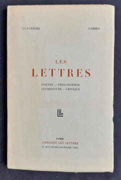 Les Lettres. Poésie. Philosophie. Littérature. Critique. Quatrième cahier, premier trimestre 1946.. REVERDY (Pierre). BELAVAL (Yvon). BEALU (Marcel). ...