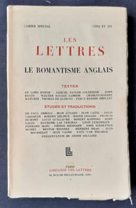 Les Lettres. Poésie. Philosophie. Littérature. Critique. Cinquième et sixième cahiers, deuxième trimestre 1946: Le romantisme anglais.