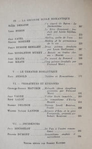 Les Lettres. Poésie. Philosophie. Littérature. Critique. Cinquième et sixième cahiers, deuxième trimestre 1946: Le romantisme anglais.