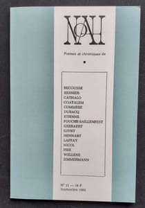 Noah. N°11, septembre 1982.