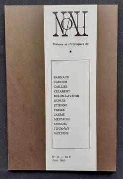 Noah. N°14, juin 1983.. CAHOUR (Michel). DELON-LAVENIR (Claire). MONCEL (Christian). ETIENNE (Pierre). CAILLIES (Christian). JAUME (Antoinette). ...