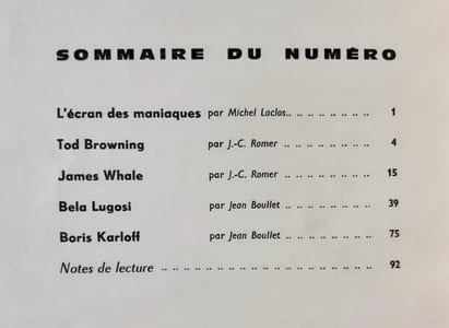 Bizarre n°24-25, 3ème trimestre 1962 : cinéma fantastique : l'épouvante.